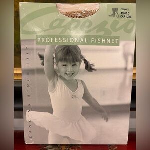 New Capezio Professional Fishnet #3000 C Car L/XL  child girls dance tights